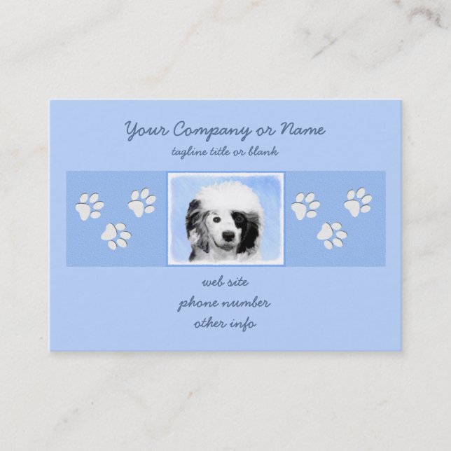 Portugiesisches Dog-Gemälde - Originelle Hundekuns Visitenkarte (Vorderseite)