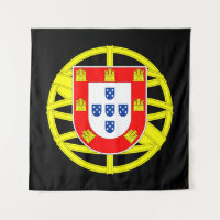 Portugiesisches Emblem Black Tapestry
