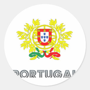Portugiesisches Emblem Runder Aufkleber