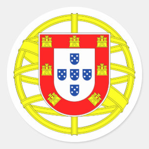 Portugiesisches Emblem Runder Aufkleber