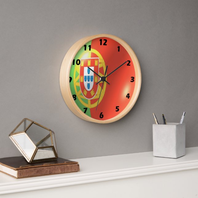 Portugiesisches Flag-Design Wanduhr (Büro)