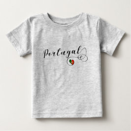 Portugiesisches Flaggen-Herz, Portugal Baby T-shirt