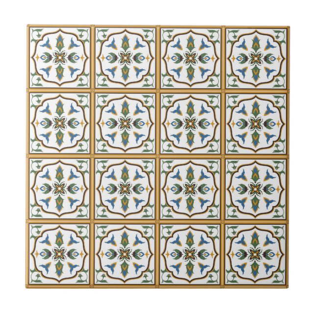Portugiesisches Fliesen-Muster - Azulejos von Fliese (Vorderseite)