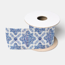 Portugiesisches Fliesen-Satin-Band, 2 Yard-Spule Satinband