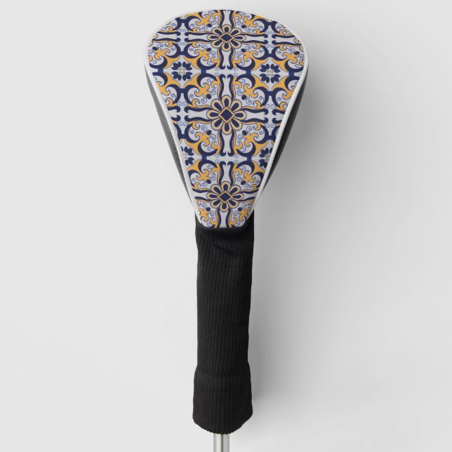 Portugiesisches Fliesenmuster Golf Headcover (Vorderseite)