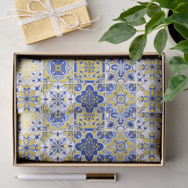 Portugiesisches Fliesenmuster  Seidenpapier (Geschenk)