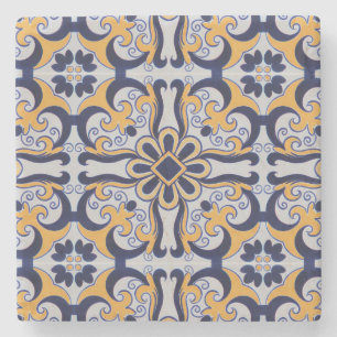 Portugiesisches Fliesenmuster Steinuntersetzer