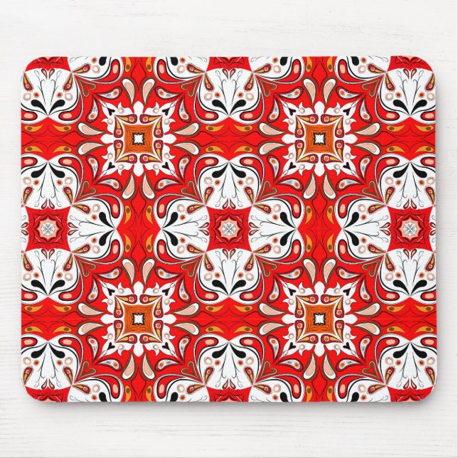 Portugiesisches Keramik-Fliesen-Muster Mousepad (Vorne)