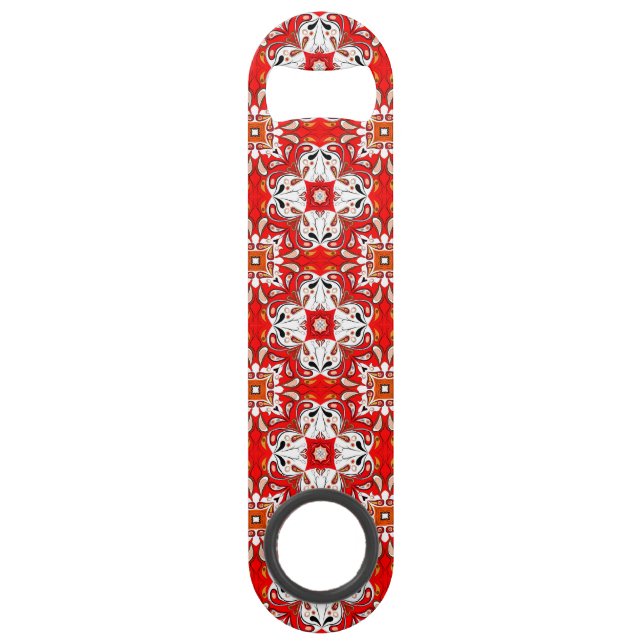 Portugiesisches Keramik-Fliesen-Muster Speed Flaschenöffner (Vorderseite)