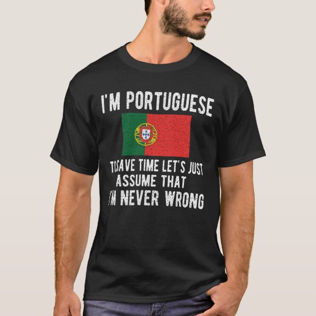 Portugiesisches Kulturerbe Portugal Roots Portugie T-Shirt (Vorderseite)