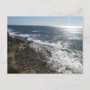 Portugiesisches Lissabon Strand Urlaub Souvenir Fo Feiertagspostkarte