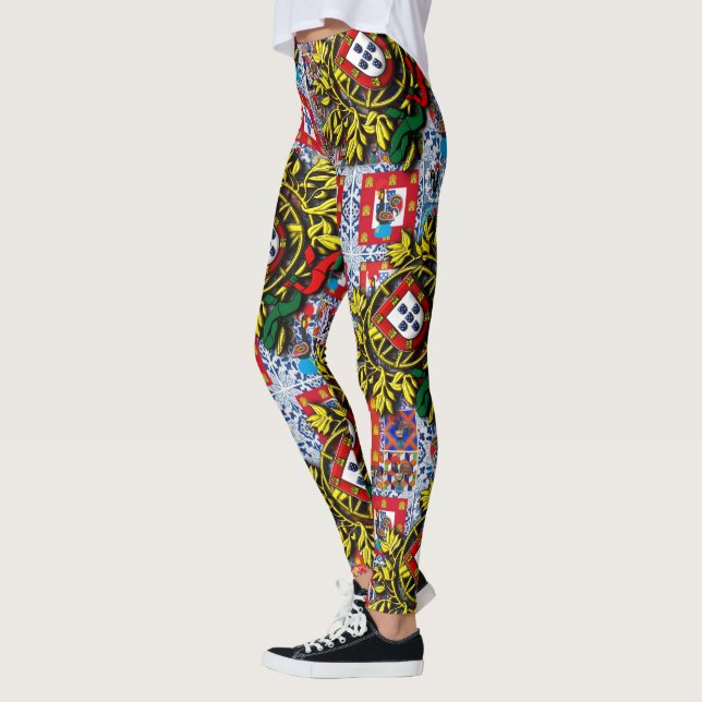 Portugiesisches patriotisches Design Leggings (Links)