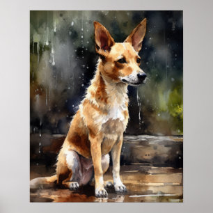 Portugiesisches Podengo Dog Art Print Poster