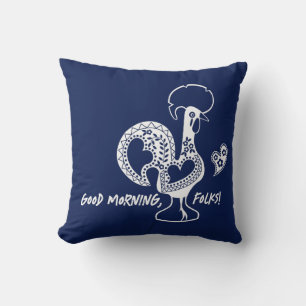 Portugiesisches Rooster Moderne Silhouette Kissen