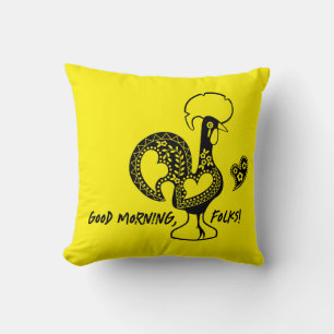 Portugiesisches Rooster Moderne Silhouette Kissen