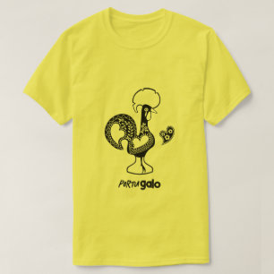 Portugiesisches Rooster Moderne Silhouette T-Shirt