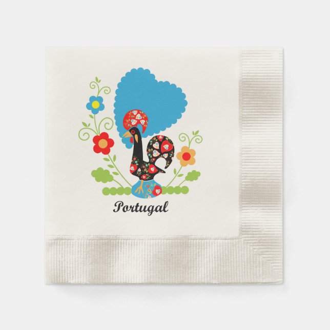 Portugiesisches Rooster Serviette (Vorderseite)