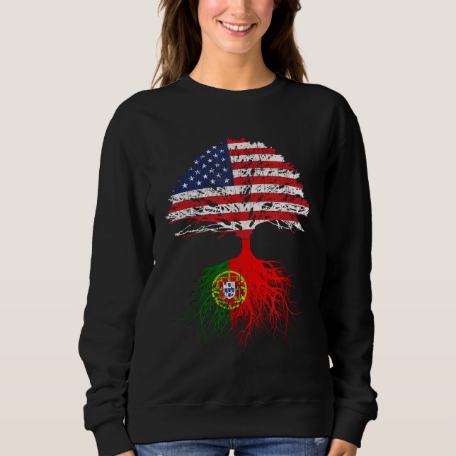 Portugiesisches Roots American Grow Portugal Flagg Sweatshirt (Vorderseite)