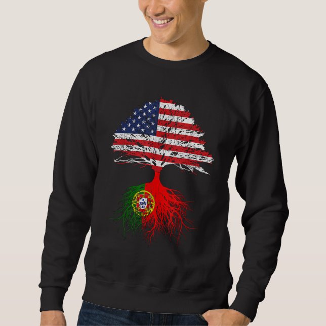 Portugiesisches Roots American Grow Portugal Flagg Sweatshirt (Vorderseite)