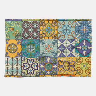 Portugiesisches Talavera-Fliesendesign Geschirrtuch