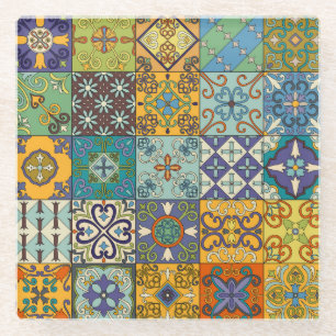 Portugiesisches Talavera Tile Design Glasuntersetzer