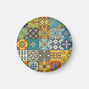 Portugiesisches Talavera Tile Design Magnet