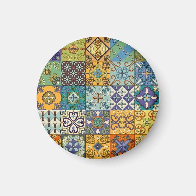 Portugiesisches Talavera Tile Design Magnet (Vorne)