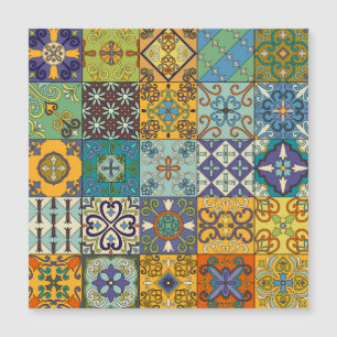 Portugiesisches Talavera Tile Design Magnetkarte