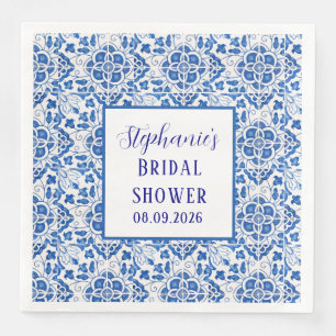 Portugiesisches Tiles Blue Mediterranes Brautparty Serviette