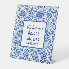 Portugiesisches Tiles Blue Mediterranes Brautparty Sockelschild