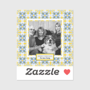 Portugiesisches Tiles-Foto für Weihnachtsferien Aufkleber