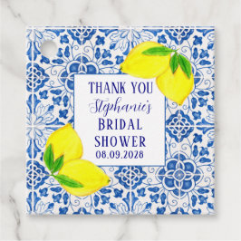 Portugiesisches Tiles Lemon Mittelmeer Brautparty Geschenkanhänger