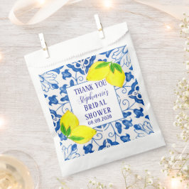 Portugiesisches Tiles Lemon Mittelmeer Brautparty Geschenktütchen