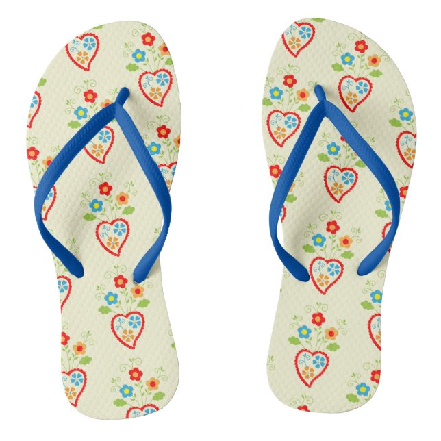 Portugiesisches Volksmuster Flip Flops (Fußbett)