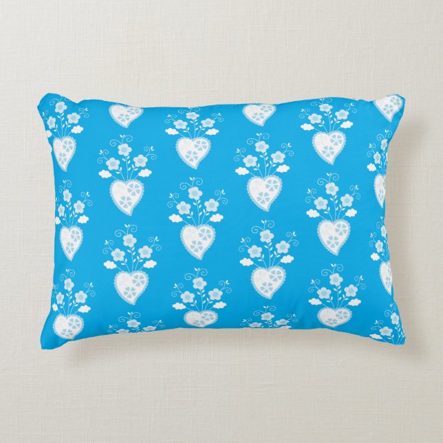 Portugiesisches volkstümliches romantisches Herz i Dekokissen (Vorderseite)