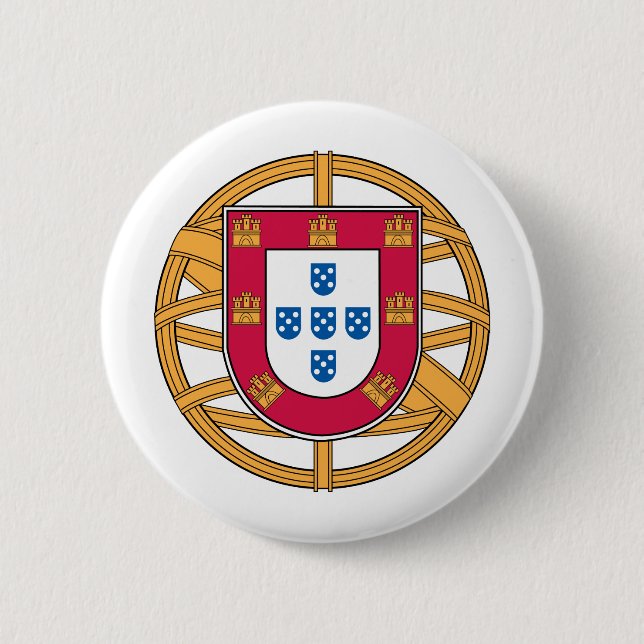 Portugiesisches Wappen Button (Vorderseite)