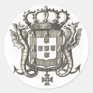 Portugiesisches Wappen Runder Aufkleber