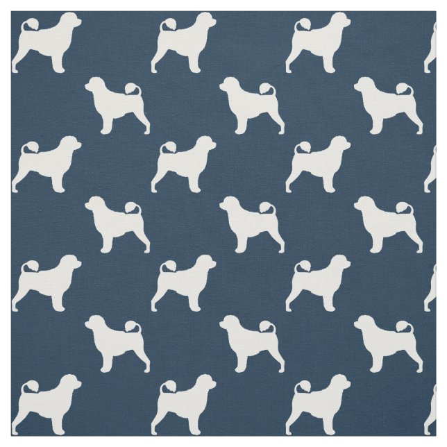 Portugiesisches Wasser-HundeSilhouette-Muster Stoff (Muster)