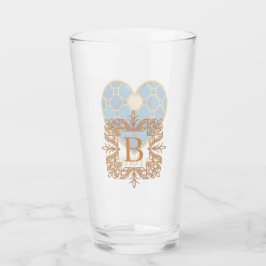 Portuguese Azulejo Heart Glass Cup Glas