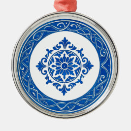 Portuguese Azulejo Ornament – Blue Tile Christmas