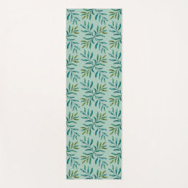 Portuguese Botanical Foliage Yoga Mat – Teal & Gre Yogamatte
