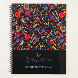 Portuguese folk hair icons — black, red & blue planer