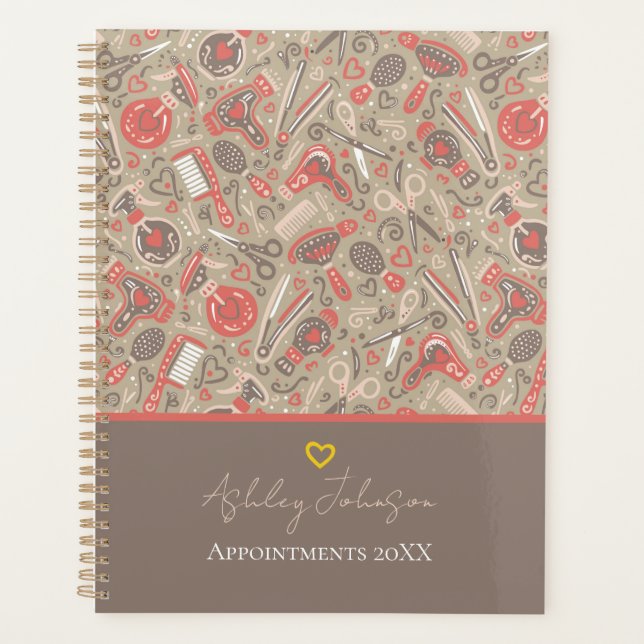 Portuguese folk hair icons — taupe & coral planer (Vorderseite)