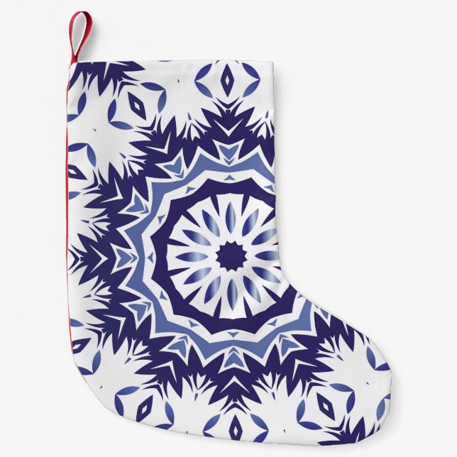 Portuguese ornamental azulejo ceramic. Minimal des Kleiner Weihnachtsstrumpf (Vorderseite)