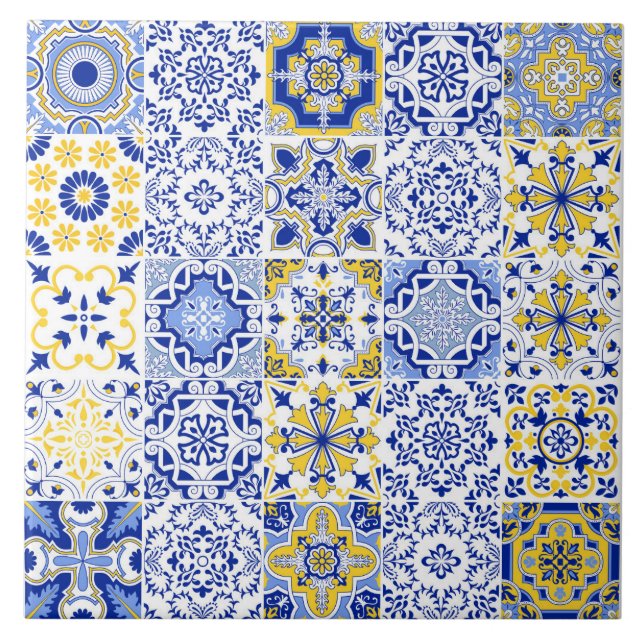 Portuguese Tiles Pattern Ceramic Tile  Fliese (Vorderseite)
