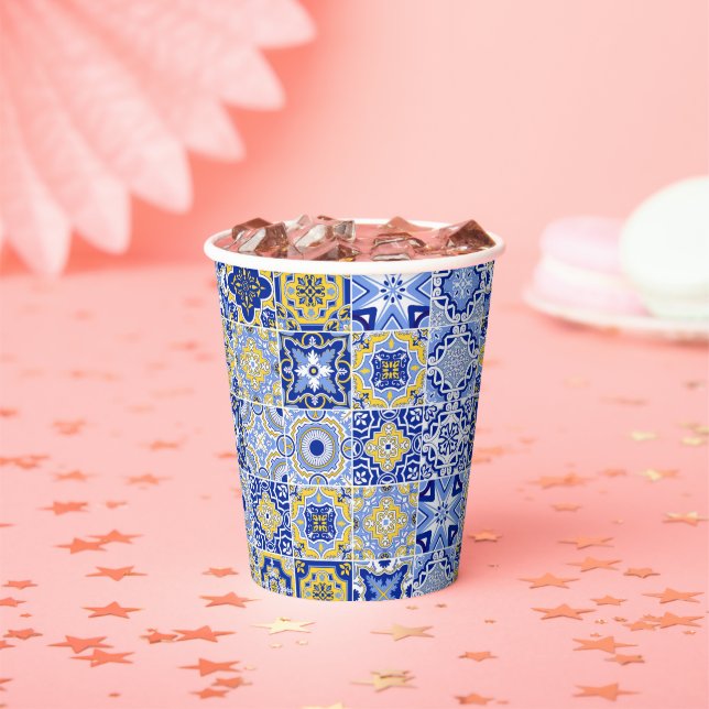 Portuguese Tiles Pattern  Pappbecher (Insitu)