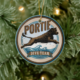 Portuguese Water Dog - Dive Team Keramik Ornament