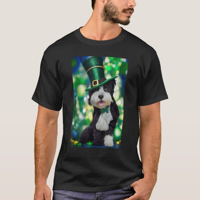 Portuguese Water Dog St Patricks Day Irish T-Shirt (Vorderseite)