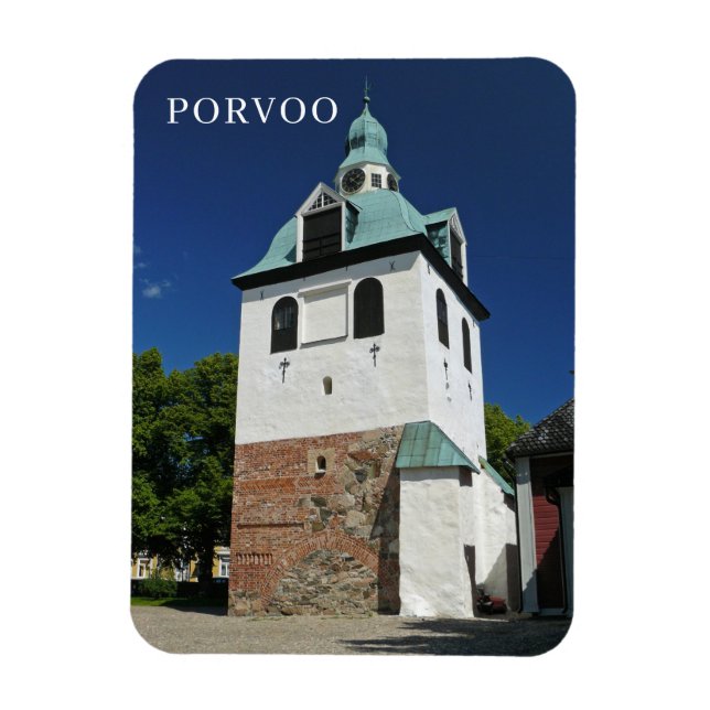 Porvoo Cathedral Bell Tower View Kühlschrankmagnet Magnet (Vertikal)