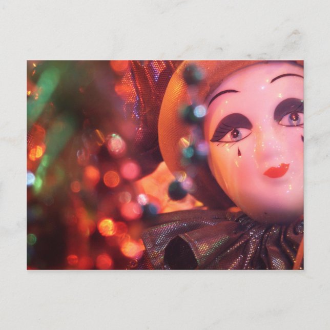 Porzellan Clown Custom Postcard Postkarte (Vorderseite)